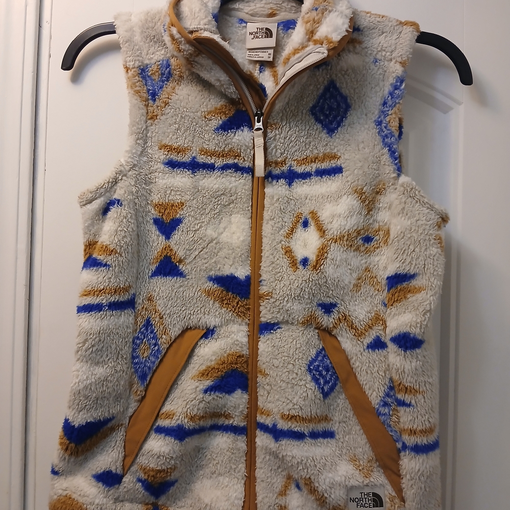 The North Face Fleece Vest with Geometric Pattern